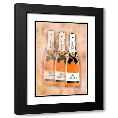 Champagne VIII Black Modern Wood Framed Art Print with Double Matting by Pavlova, Martina