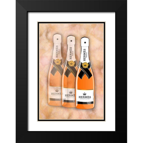 Champagne VIII Black Modern Wood Framed Art Print with Double Matting by Pavlova, Martina