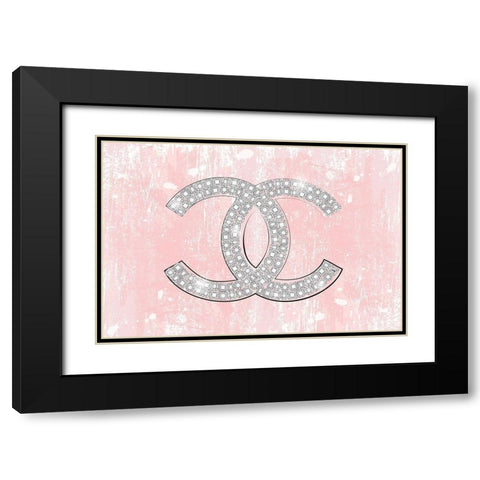 Logo Black Modern Wood Framed Art Print with Double Matting by Pavlova, Martina