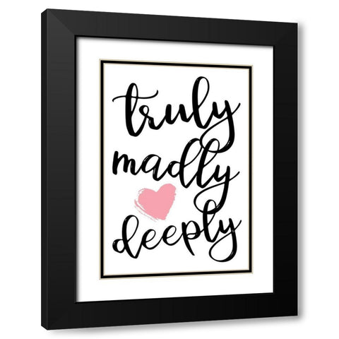 Truly Black Modern Wood Framed Art Print with Double Matting by Pavlova, Martina