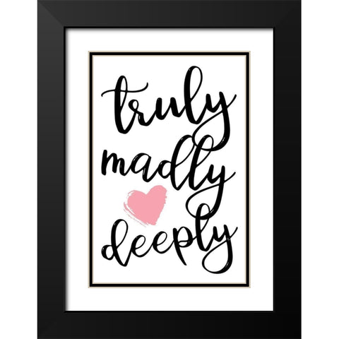 Truly Black Modern Wood Framed Art Print with Double Matting by Pavlova, Martina