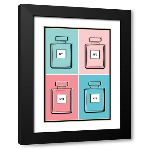 Perfumes II Black Modern Wood Framed Art Print with Double Matting by Pavlova, Martina