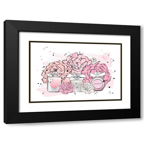 Peony Fragrance Black Modern Wood Framed Art Print with Double Matting by Pavlova, Martina