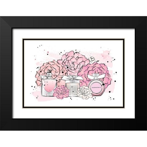 Peony Fragrance Black Modern Wood Framed Art Print with Double Matting by Pavlova, Martina