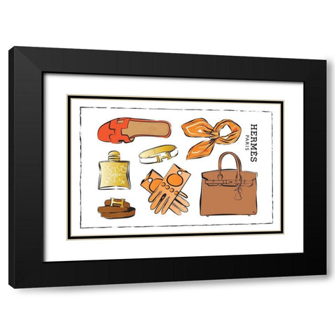 Accessories II Black Modern Wood Framed Art Print with Double Matting by Pavlova, Martina