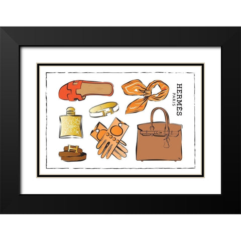 Accessories II Black Modern Wood Framed Art Print with Double Matting by Pavlova, Martina