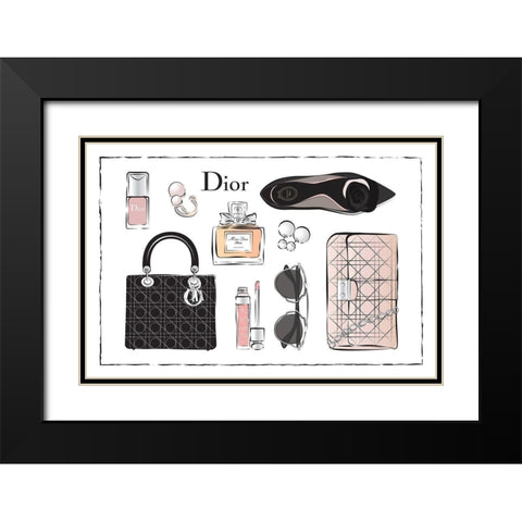 Accessories III Black Modern Wood Framed Art Print with Double Matting by Pavlova, Martina