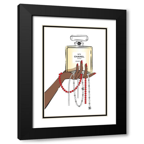 Jewelry III Black Modern Wood Framed Art Print with Double Matting by Pavlova, Martina