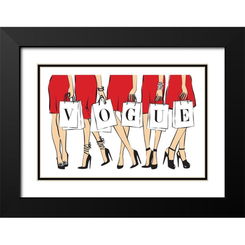 Shopping III Black Modern Wood Framed Art Print with Double Matting by Pavlova, Martina