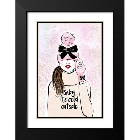 Cold Outside Black Modern Wood Framed Art Print with Double Matting by Pavlova, Martina