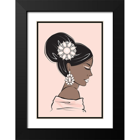 Geisha I Black Modern Wood Framed Art Print with Double Matting by Pavlova, Martina