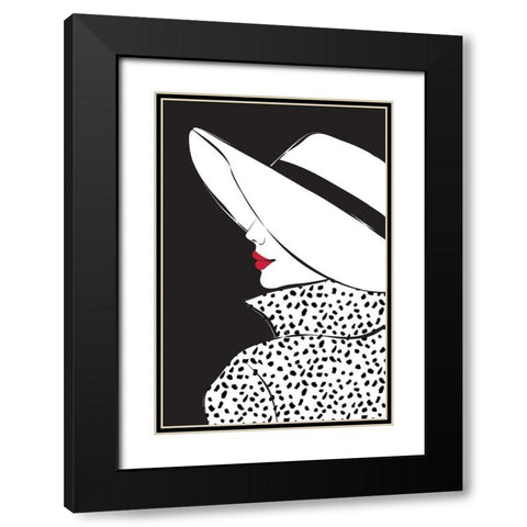 Blair II Black Modern Wood Framed Art Print with Double Matting by Pavlova, Martina