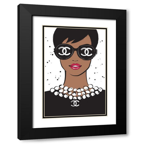 Chanel Lady II Black Modern Wood Framed Art Print with Double Matting by Pavlova, Martina