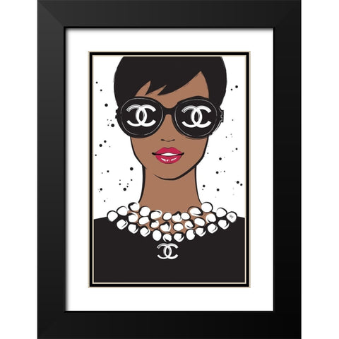 Chanel Lady II Black Modern Wood Framed Art Print with Double Matting by Pavlova, Martina
