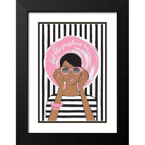 Sunshine Girl I Black Modern Wood Framed Art Print with Double Matting by Pavlova, Martina