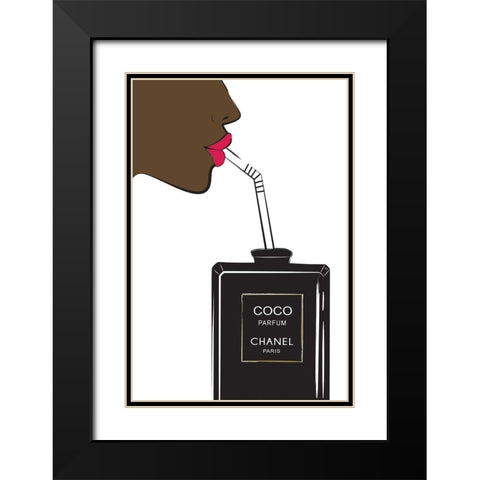 Perfume Drink Black Modern Wood Framed Art Print with Double Matting by Pavlova, Martina