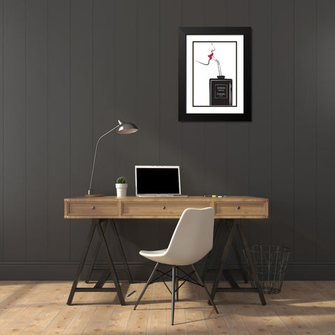 Perfume Drink II Black Modern Wood Framed Art Print with Double Matting by Pavlova, Martina