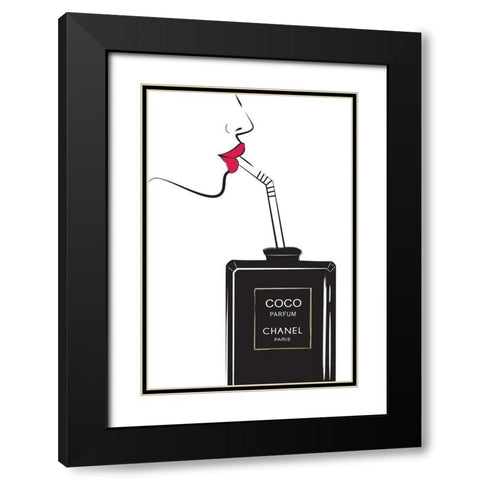Perfume Drink II Black Modern Wood Framed Art Print with Double Matting by Pavlova, Martina