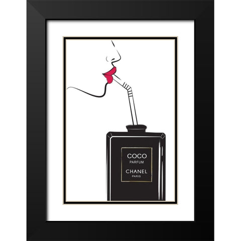 Perfume Drink II Black Modern Wood Framed Art Print with Double Matting by Pavlova, Martina