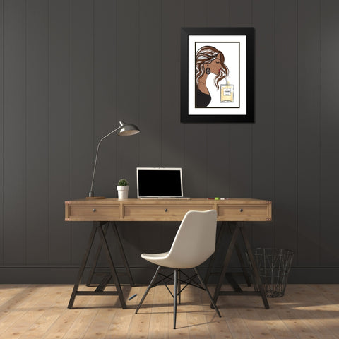 Girl Drink I Black Modern Wood Framed Art Print with Double Matting by Pavlova, Martina
