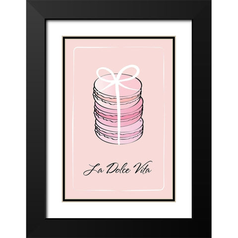 La Dolce Vita Black Modern Wood Framed Art Print with Double Matting by Pavlova, Martina