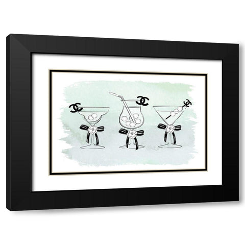 Drinks Black Modern Wood Framed Art Print with Double Matting by Pavlova, Martina