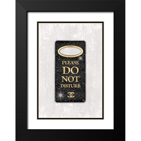 Do Not Disturb Black Modern Wood Framed Art Print with Double Matting by Pavlova, Martina
