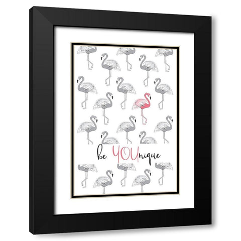 Be You Black Modern Wood Framed Art Print with Double Matting by Pavlova, Martina