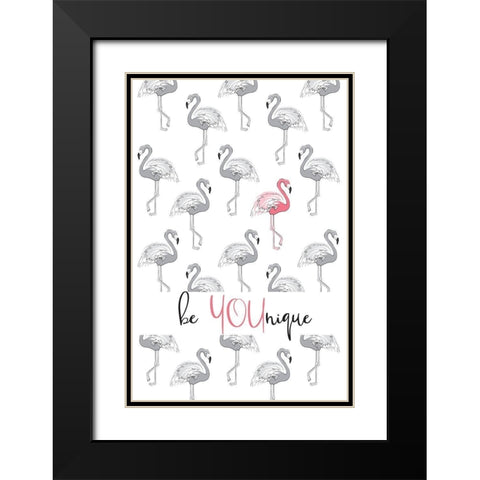Be You Black Modern Wood Framed Art Print with Double Matting by Pavlova, Martina