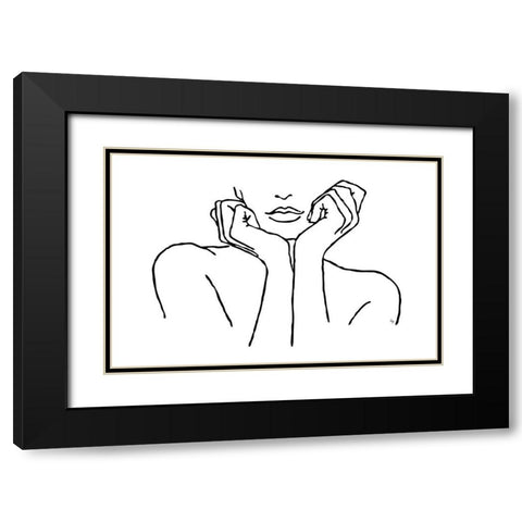 Thankful Black Modern Wood Framed Art Print with Double Matting by Pavlova, Martina
