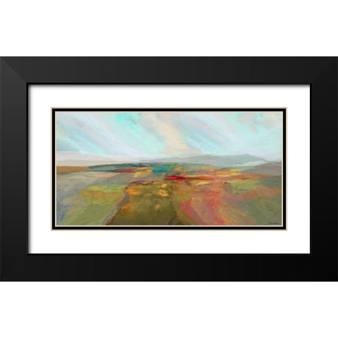 Cascade I Black Modern Wood Framed Art Print with Double Matting by Tienhaara, Michael