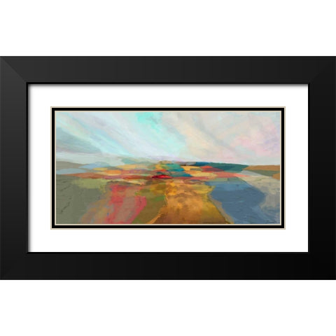 Cascade II Black Modern Wood Framed Art Print with Double Matting by Tienhaara, Michael