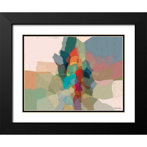 Cascade III Black Modern Wood Framed Art Print with Double Matting by Tienhaara, Michael