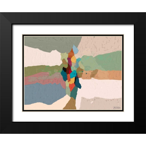 Cascade IV Black Modern Wood Framed Art Print with Double Matting by Tienhaara, Michael