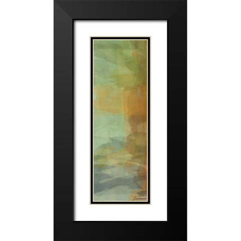 Passages Tryptic Left Black Modern Wood Framed Art Print with Double Matting by Tienhaara, Michael
