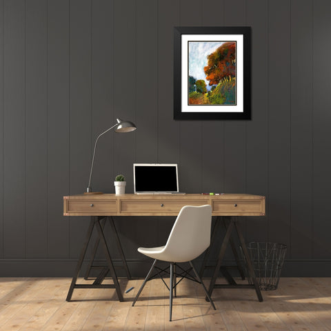 Falls Romance IV Black Modern Wood Framed Art Print with Double Matting by Tienhaara, Michael