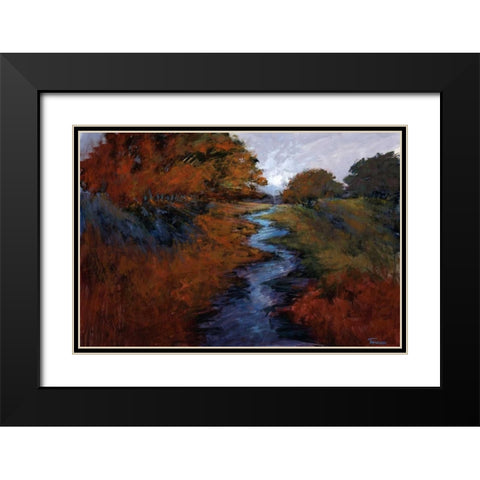 Spring Stream I Black Modern Wood Framed Art Print with Double Matting by Tienhaara, Michael
