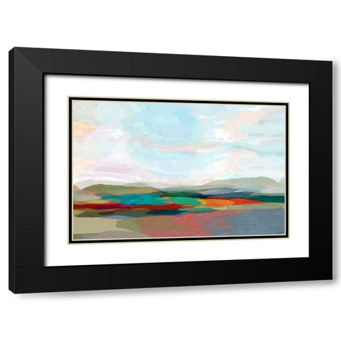 Strata III Black Modern Wood Framed Art Print with Double Matting by Tienhaara, Michael