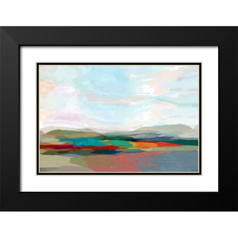 Strata III Black Modern Wood Framed Art Print with Double Matting by Tienhaara, Michael