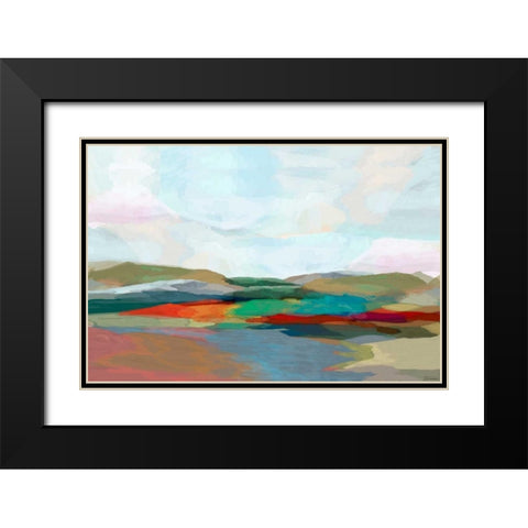 Strata IV Black Modern Wood Framed Art Print with Double Matting by Tienhaara, Michael