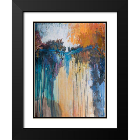 Cascading Memories II Black Modern Wood Framed Art Print with Double Matting by Tienhaara, Michael
