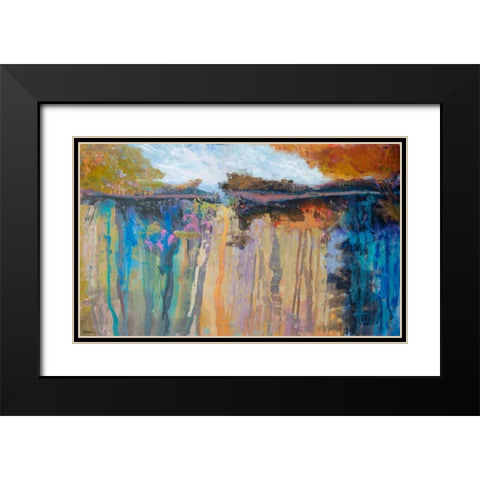 Cascading Memories III Black Modern Wood Framed Art Print with Double Matting by Tienhaara, Michael