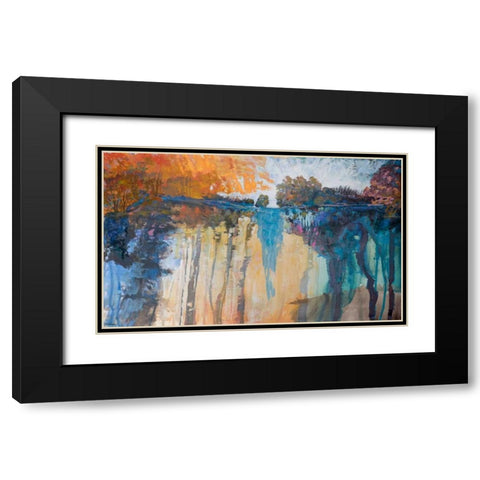 Cascading Memories IV Black Modern Wood Framed Art Print with Double Matting by Tienhaara, Michael
