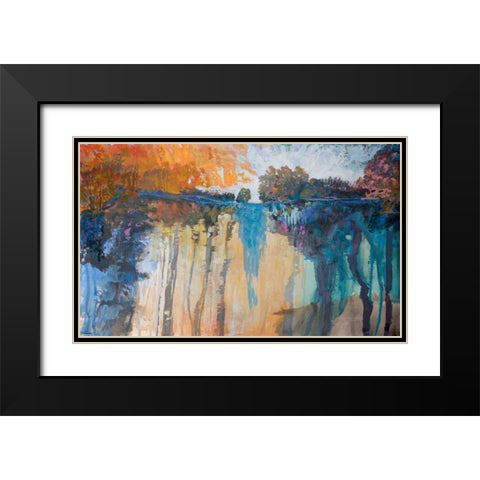 Cascading Memories IV Black Modern Wood Framed Art Print with Double Matting by Tienhaara, Michael