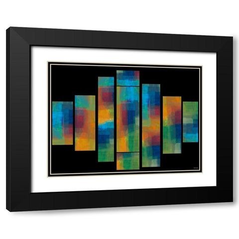 Sequential II Black Modern Wood Framed Art Print with Double Matting by Tienhaara, Michael