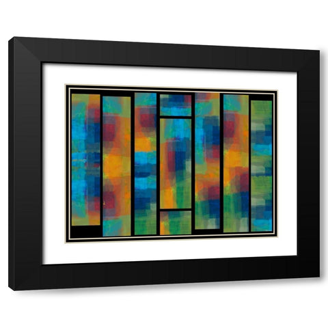 Sequential IV Black Modern Wood Framed Art Print with Double Matting by Tienhaara, Michael