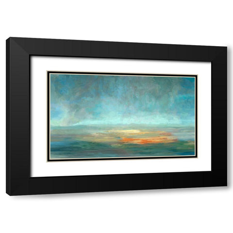Cascade VI Black Modern Wood Framed Art Print with Double Matting by Tienhaara, Michael