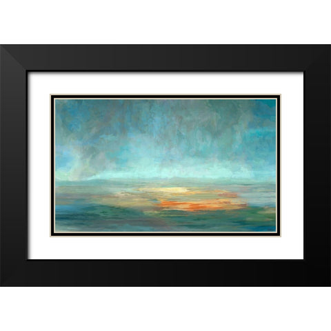 Cascade VI Black Modern Wood Framed Art Print with Double Matting by Tienhaara, Michael