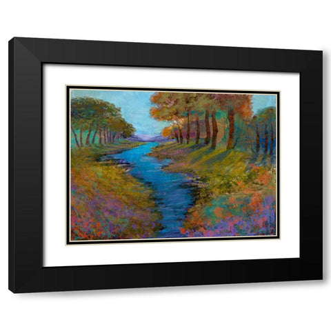 Dreamscape II Black Modern Wood Framed Art Print with Double Matting by Tienhaara, Michael