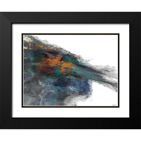Interlude I Black Modern Wood Framed Art Print with Double Matting by Tienhaara, Michael
